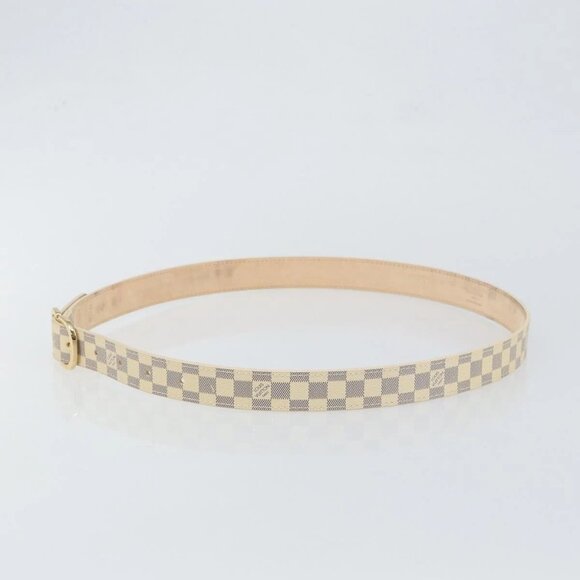 LOUIS VUITTON Damier Azur Ceinture Mini Belt 38.6"" M9782 LV Auth 147727 - Picture 3 of 12
